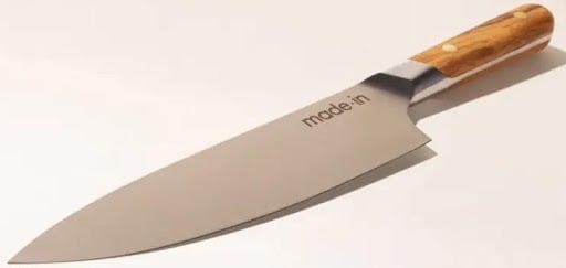 An image of one of many retirement gift ideas, a Made In Cookware chef knife