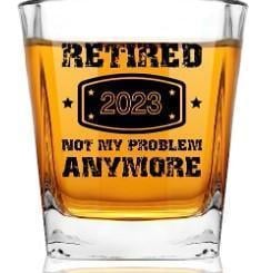 An image of one of many retirement gift ideas, a NBOOCUP whiskey glass