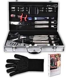 An image of one of many retirement gift ideas, a Commercial Chef barbecue accessories set 