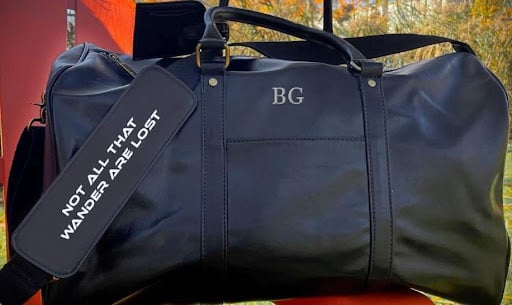 Personalized Weekend Bag For Men  Duffle Bag with Initials Monogrammed -  Groovy Guy Gifts