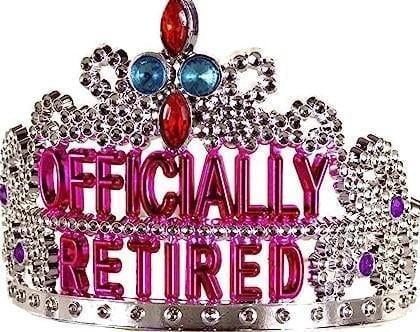 An image of one of many retirement gift ideas, a Officially retired tiara