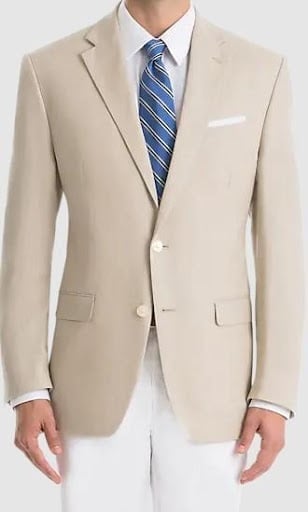 An image of one of many retirement gift ideas, a Lauren by Ralph Lauren tan suit
