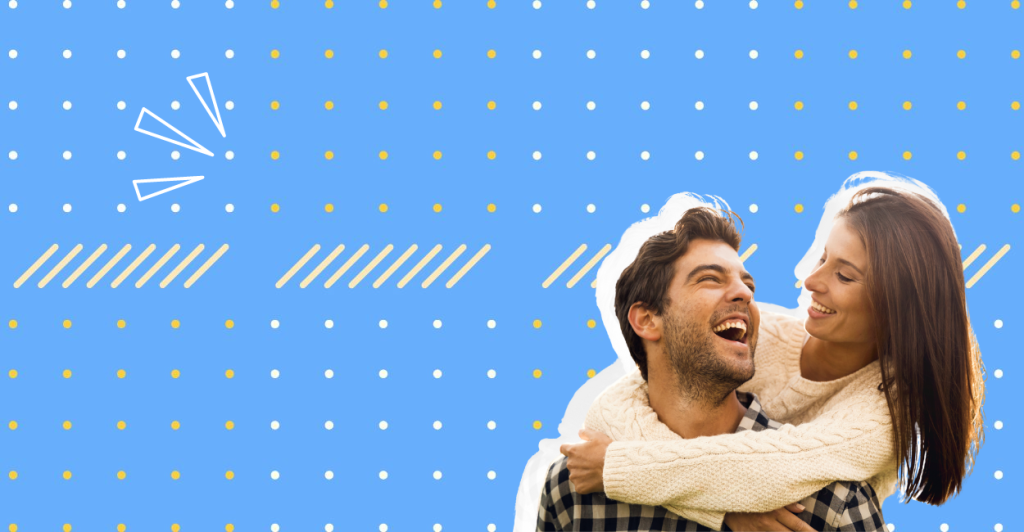Couple happy in a relationship
